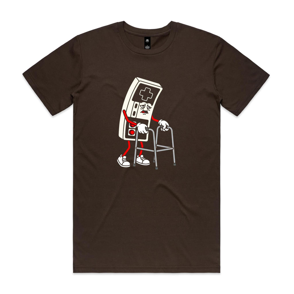 Retro Gamer Men's AS Colour T-shirt Dark Chocolate Mens T-shirt Games Printed In Australia