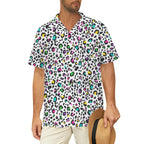 Animal Print In Colour Men's Short Sleeve Hawaiian Shirt Men's Hawaiian Shirt (New) animal Printed Offshore