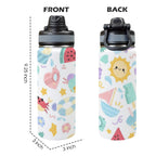 Summer Fun - Insulated Water Bottle with Dual-Use Lid (18oz) Insulated Water Bottle with Dual-Use Lid (18oz) Printed Offshore Summer