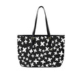 Black And White X's PU Leather Tote Bag Large One Size Leather Tote Bag-Large Printed Offshore