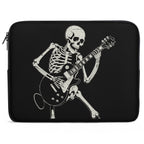 Skeleton Playing Guitar Laptop Sleeve (Multiple Sizes) black Laptop Sleeve Music Printed Offshore