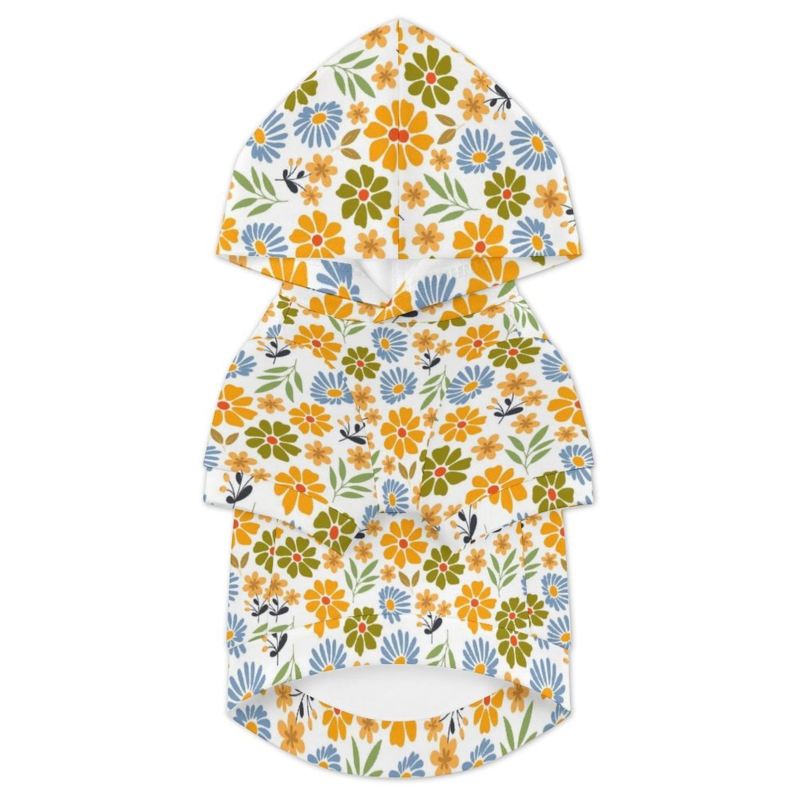 Retro Boho Flower Pet Hoodie (Large Size)