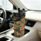Vintage Hawaiian Floral 20oz Tea Tumbler with Carry Handle