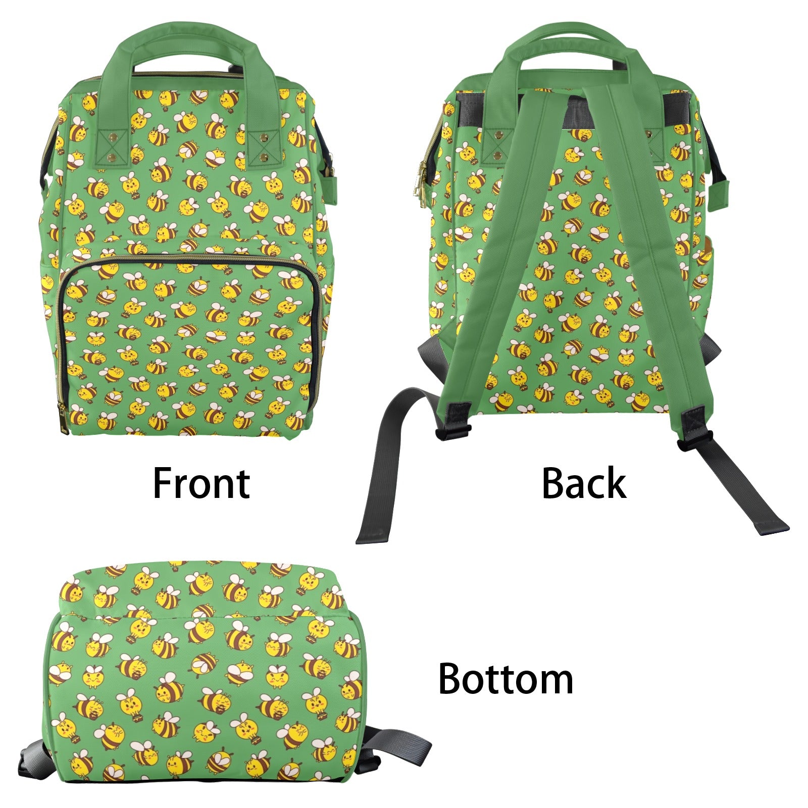 Busy Bees Multi-Function Backpack, Nappy / Diaper Bag Multi-function Backpack, Nappy / Diaper Bag animal Printed Offshore