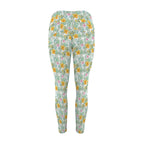 Tropical Flowers And Leaves Women's High Waist Pockets Yoga Leggings Women's High Waist Pockets Yoga Leggings Plants Printed Offshore