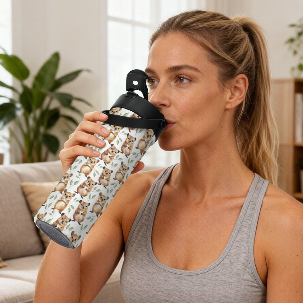 Quokkas 20oz Tea Tumbler with Carry Handle