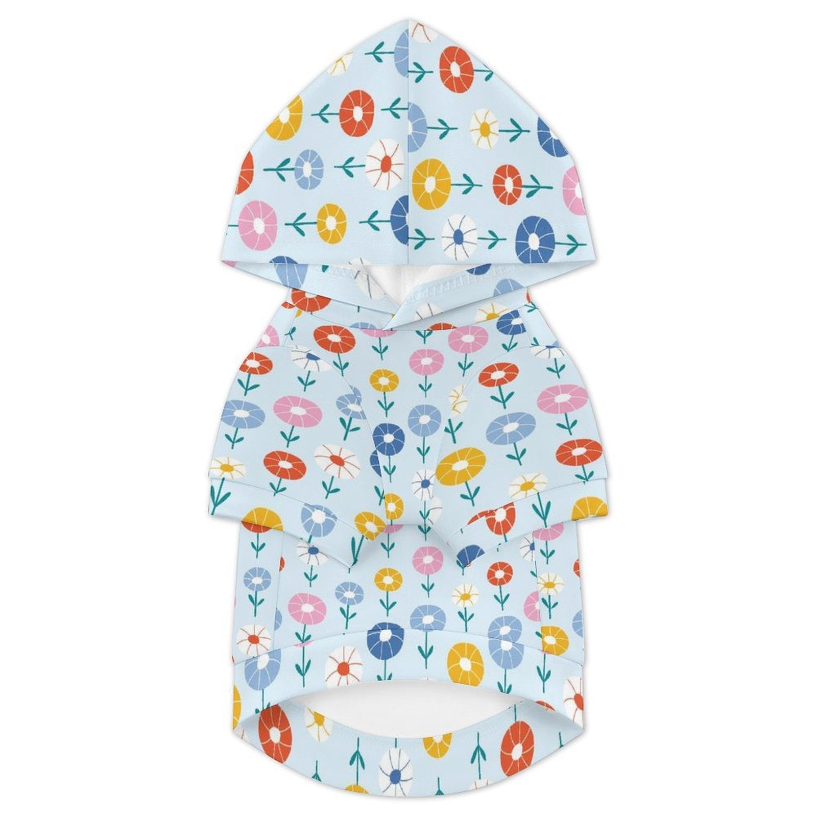 Abstract Cute Flowers Pet Hoodie (Large Size)