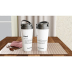 Personalised - Dad Definition 2 - White 15oz Stainless Steel Travel Mug Personalised Travel Mug Dad Globally Fulfilled