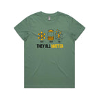 They All Matter Solid Liquid Gas Women's AS Colour T-shirt Sage Womens T-shirt Printed In Australia Science