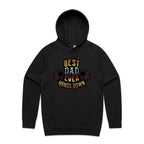 Best Dad Ever, Hands Down - Mens Hoodie Black Mens Hoodie Dad Printed In Australia
