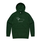 Stay Grounded, Coffee Portafilter Men's AS Colour Hoodie Forest Green Mens Hoodie Coffee Printed In Australia