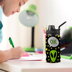Alien OK - Kids Water Bottle with Chug Lid (12 oz) Kids Water Bottle with Chug Lid Printed Offshore Sci Fi