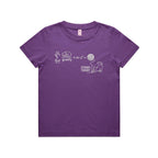 Cat String Theory Physics Kids AS Colour T-shirt Purple Kids Youth T-shirt animal Printed In Australia Science