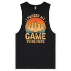 I Paused My Game To Be Here, Chess - Mens Tank Top Tee Black Drop Arm Tank Top Chess Games Printed In Australia