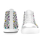 Animal Print In Colour - Men's High Top Canvas Shoes