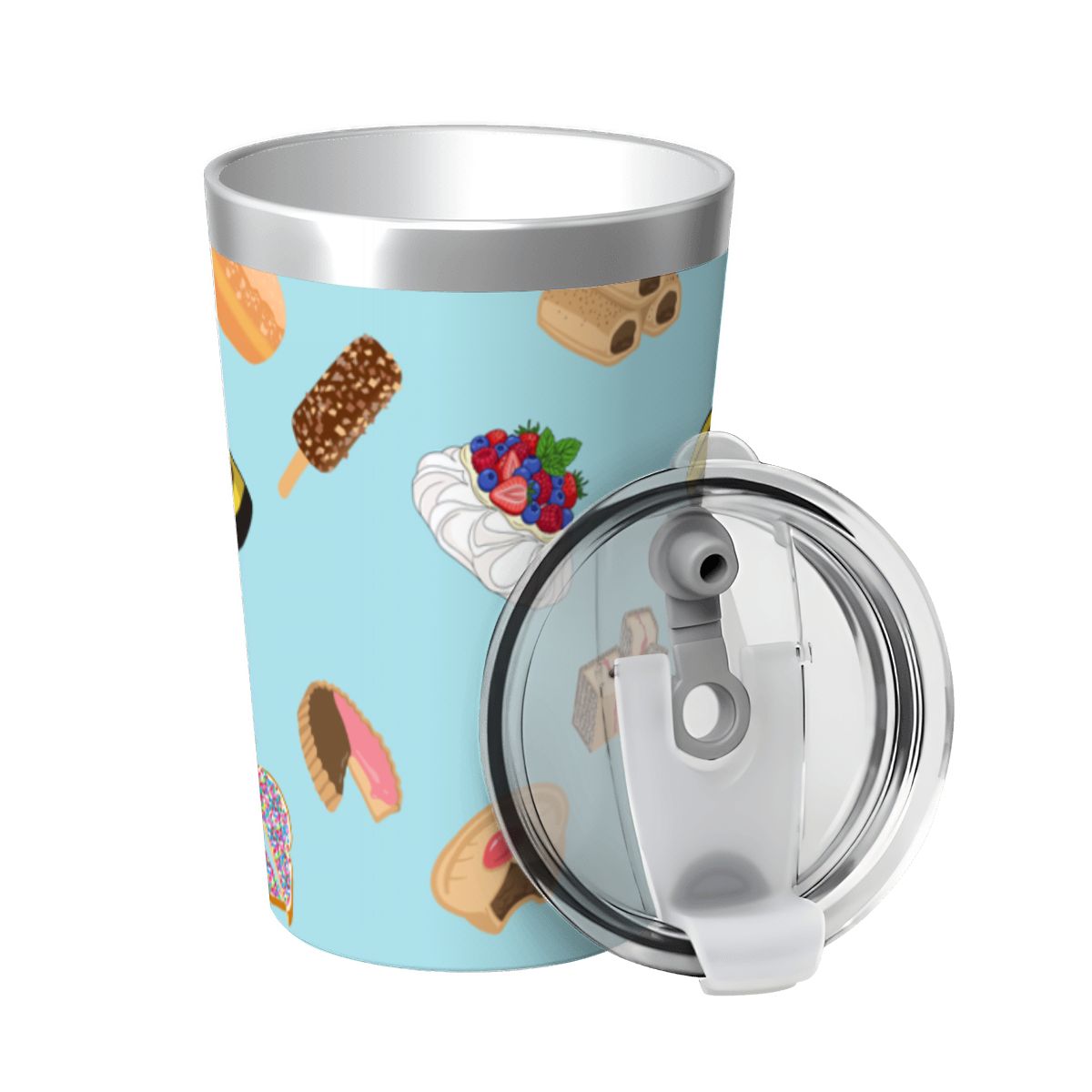 Classic Aussie Food Icons Small Stainless Steel Travel Mug Cup 12oz/350ml