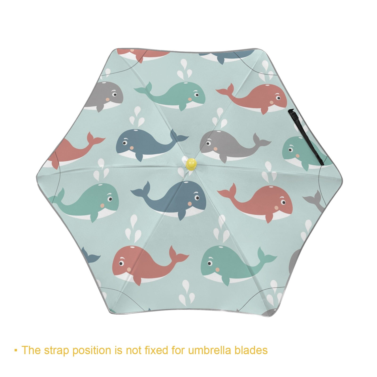 Cute Whales Kids Safe Round Corner Umbrella Kids Safe Round Corner Umbrella Ocean Printed Offshore