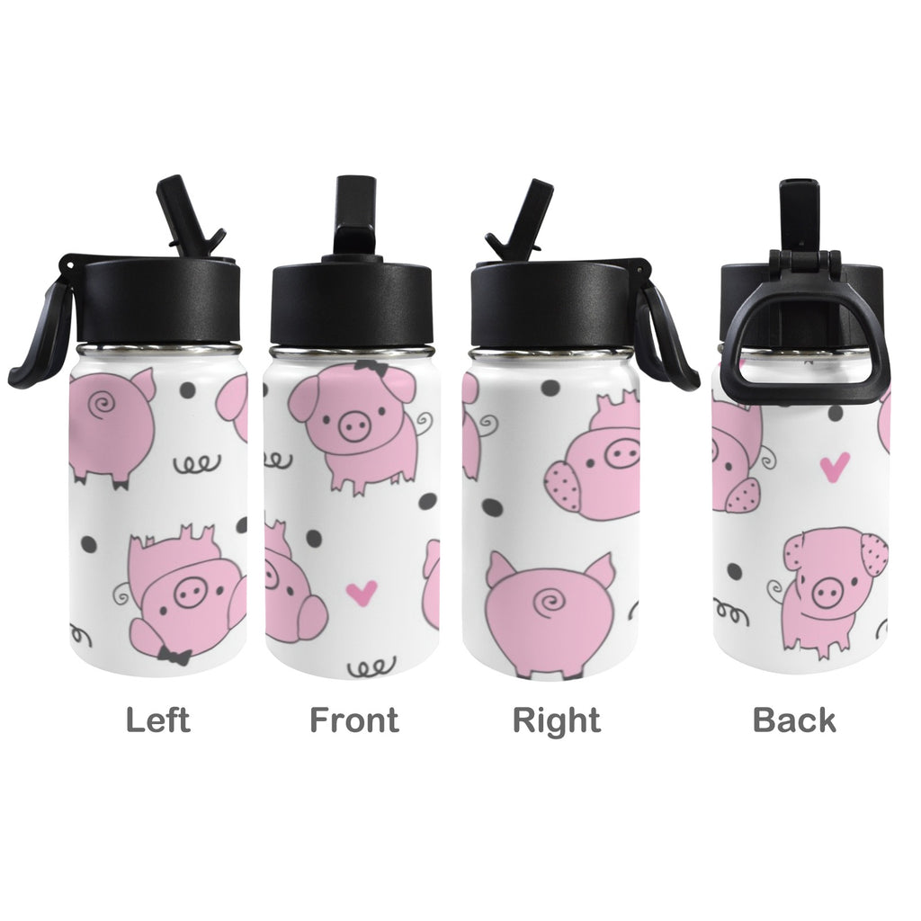 Little Piggies 12oz Kids Water Bottle with Straw Lid