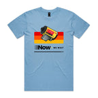 Camera Film, Now We Wait Men's AS Colour T-shirt Carolina Blue Mens T-shirt Printed In Australia Retro