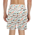 Pretty Moths And Butterflies Men's Mid-Length Beach Shorts Men's Mid-Length Beach Shorts animal Printed Offshore