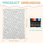 Dog Crowd Colour Your Own Blanket 100×150cm