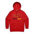 They All Matter Solid Liquid Gas Women's AS Colour Hoodie Red Womens Hoodie Printed In Australia Science