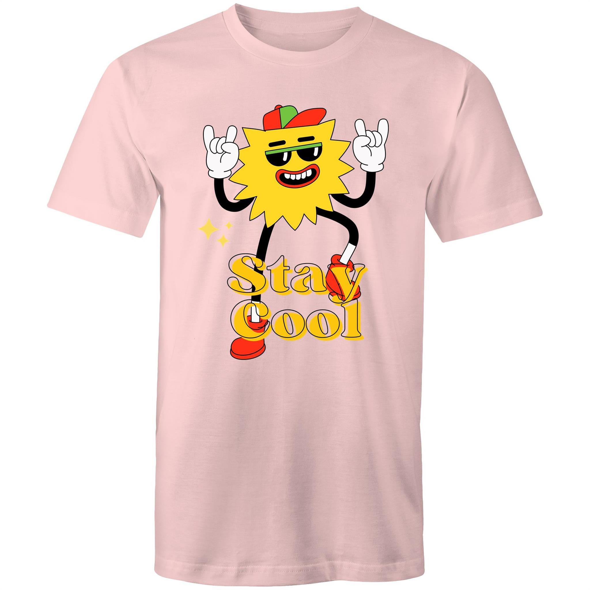 Stay Cool - Mens T-Shirt Pink Mens T-shirt Printed In Australia