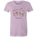 Think Positive, Maths - Womens T-shirt Lavender Womens T-shirt Maths Positivity Printed In Australia