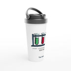 Personalised - Test Tubes, Just Looking For A Reaction - White 15oz Stainless Steel Travel Mug Personalised Travel Mug coffee Globally Fulfilled science