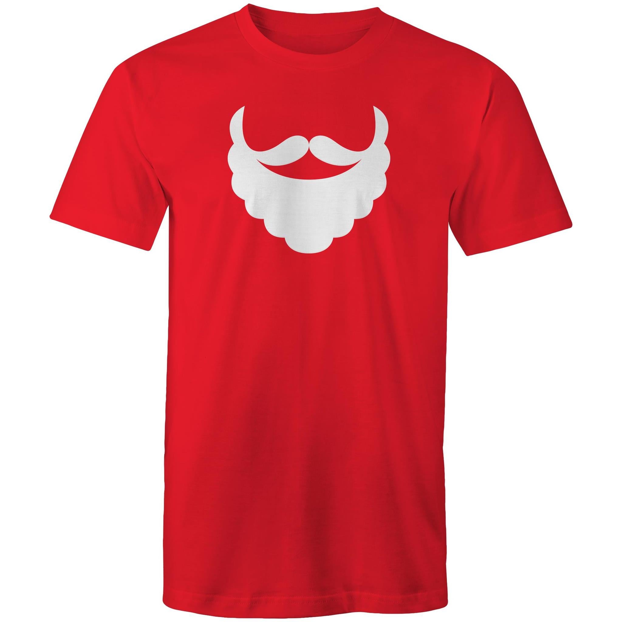 Santa's Beard - Mens T-Shirt Red Mens Christmas T-shirt Christmas Printed In Australia