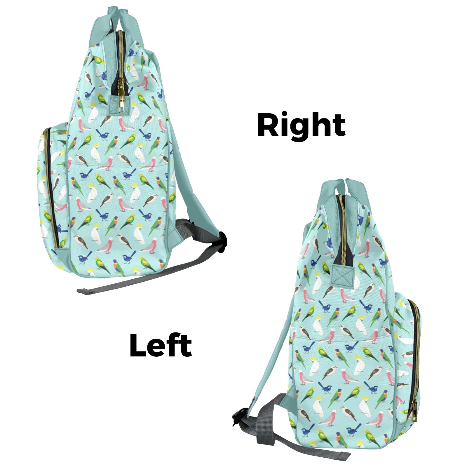 Australian Birds Multi-Function Backpack, Nappy / Diaper Bag Multi-function Backpack, Nappy / Diaper Bag animal Australia Birds Printed Offshore