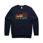 Dad-A-Base - AS Colour Stencil Crew Sweatshirt Navy Sweatshirt Dad Printed In Australia