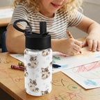 Cheeky Cats 12oz Kids Water Bottle with Straw Lid