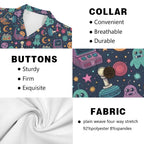 Space Arcade Men's Short Sleeve Hawaiian Shirt Men's Hawaiian Shirt (New) Games Printed Offshore Retro