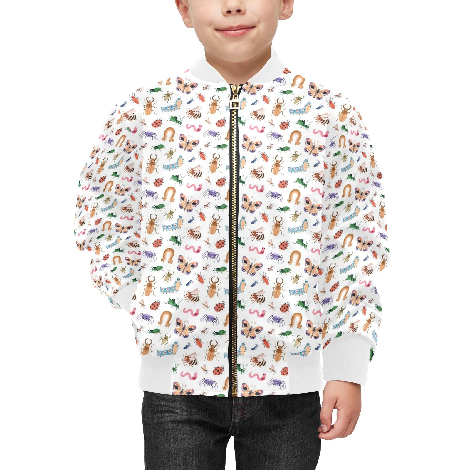 Cute Bugs Kids Bomber Jacket Kids Bomber Jacket animal Printed Offshore
