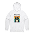 Shhh, My Coffee And I Are Having A Moment, Cat - Mens Hoodie White Mens Hoodie animal Coffee Printed In Australia
