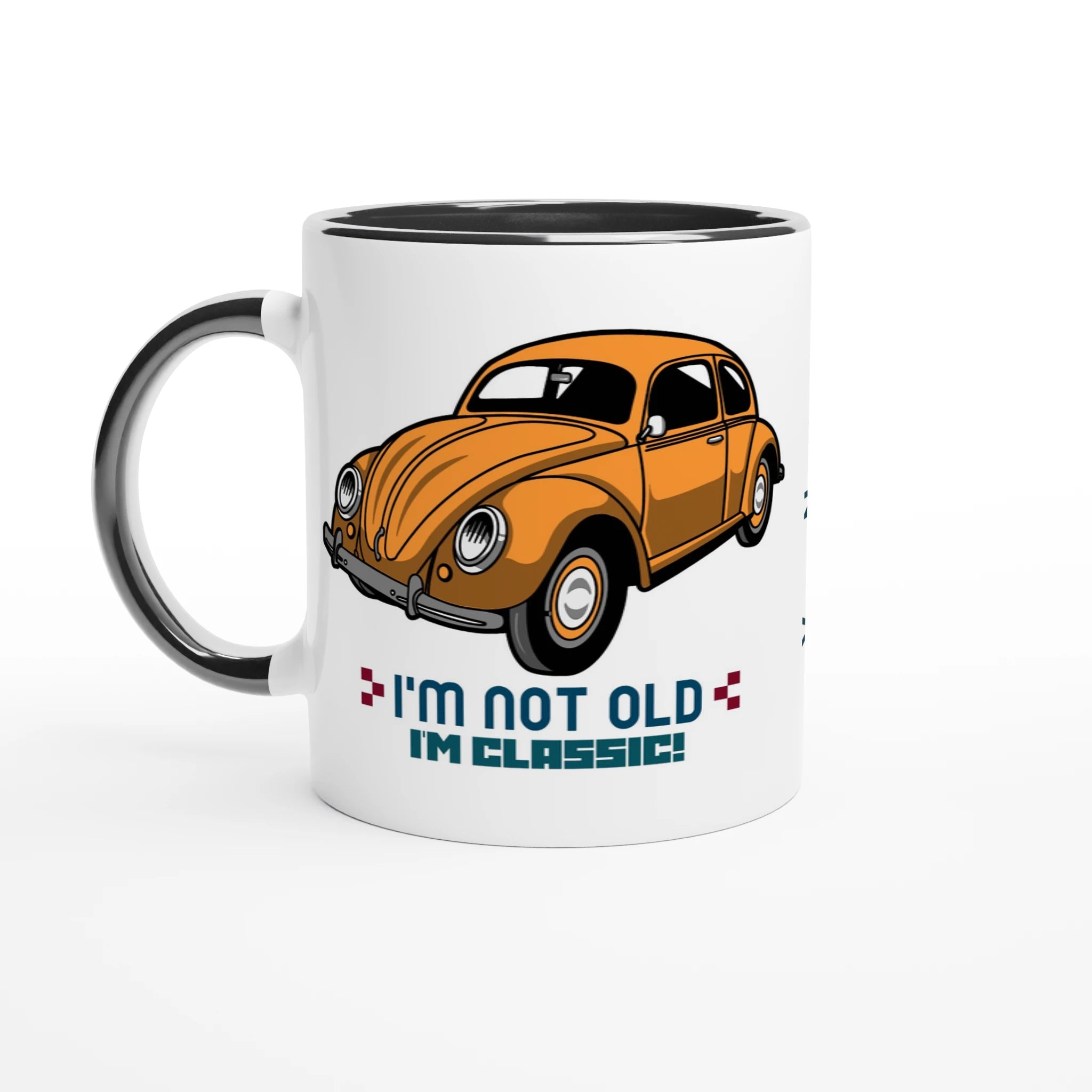 Personalise - I'm Not Old, I'm Classic - White 11oz Ceramic Mug Ceramic Black Personalised Mug customise Globally Fulfilled personalise Retro