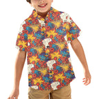 Comic Book Explosions Junior Kids Hawaiian Shirt