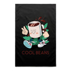 Cool Beans, Coffee - AS Colour Tea Towel Black One Size Tea Towel Coffee Printed In Australia