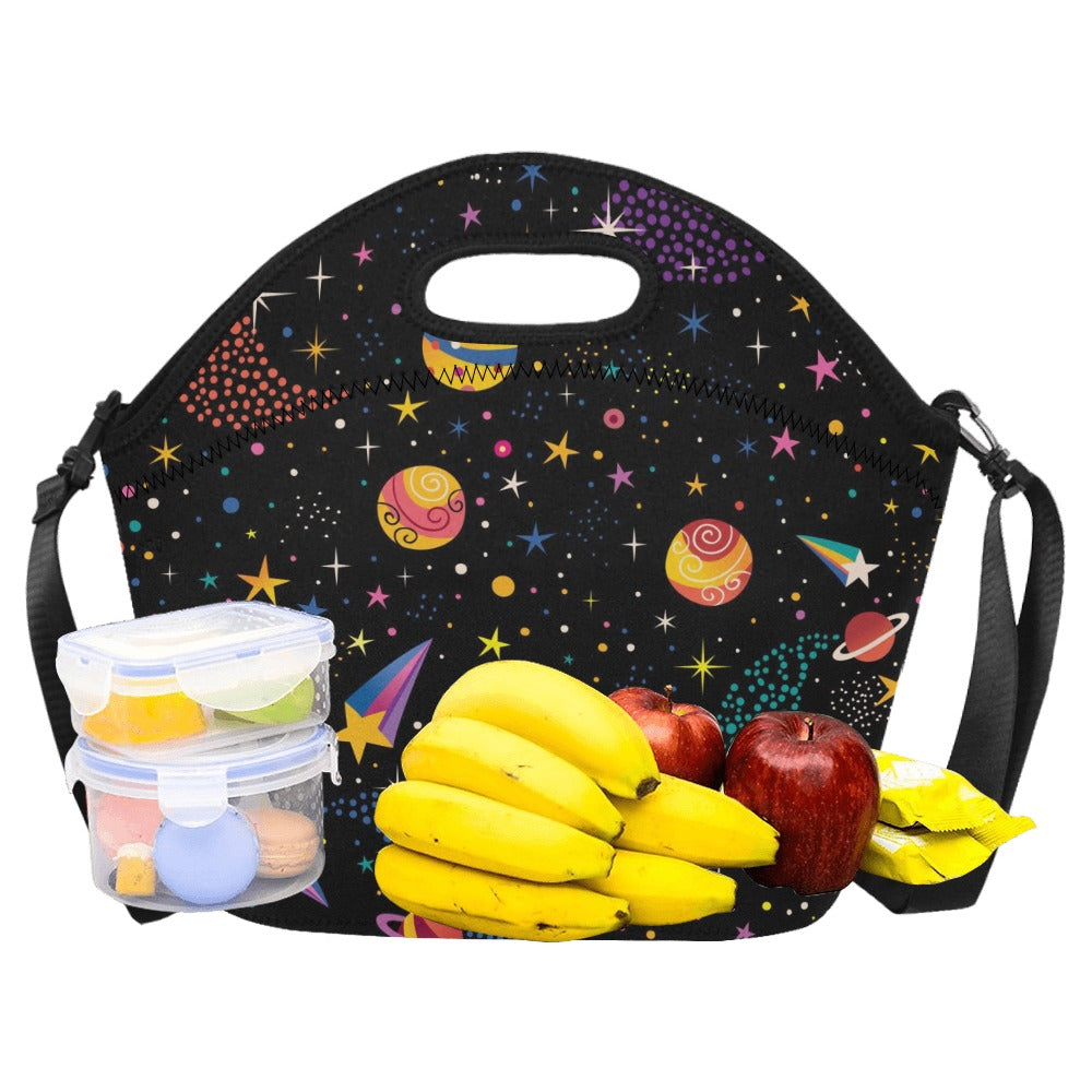 Colourful Space - Neoprene Lunch Bag Neoprene Lunch Bag Printed Offshore