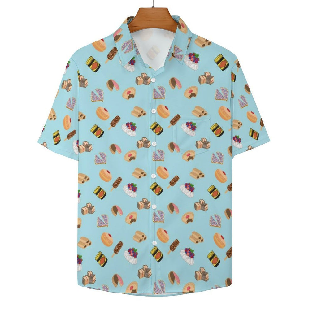 Classic Aussie Food Icons Women's Short-Sleeve Button Up Shirt
