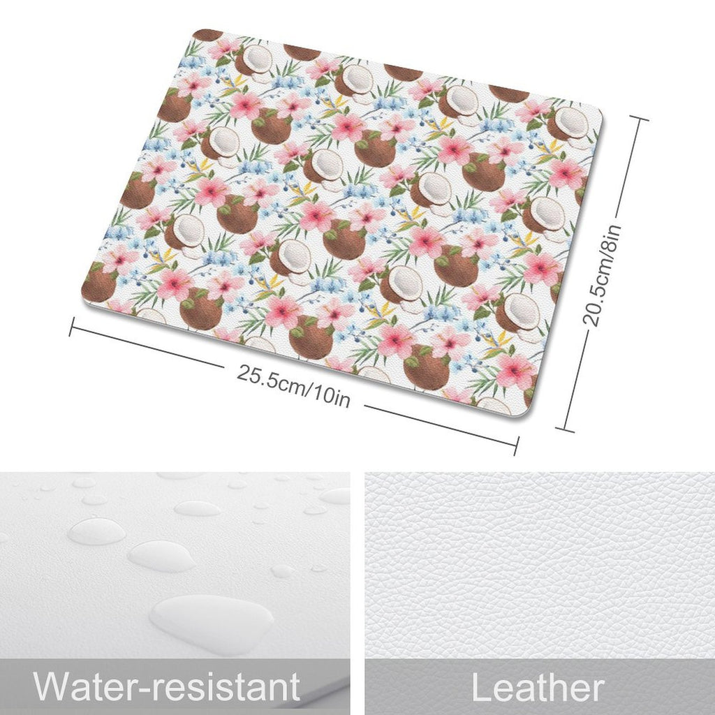 Coconuts Leather Mouse Pad Leather Mouse Pad Food Printed Offshore