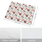 Coconuts Leather Mouse Pad Leather Mouse Pad Food Printed Offshore