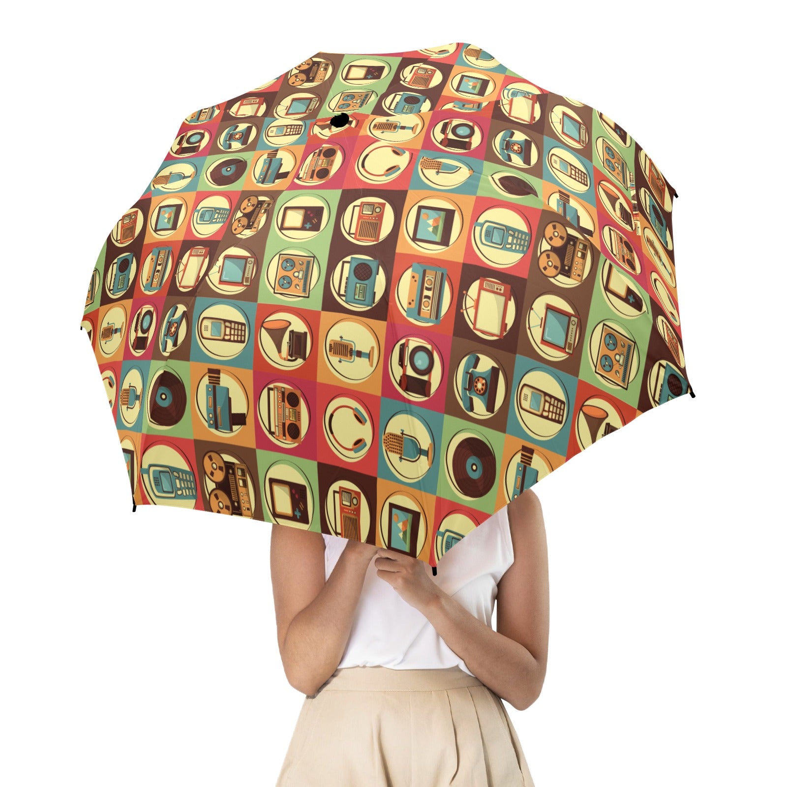 Retro Life - Semi-Automatic Foldable Umbrella (Model U12) Semi-Automatic Foldable Umbrella (U12)