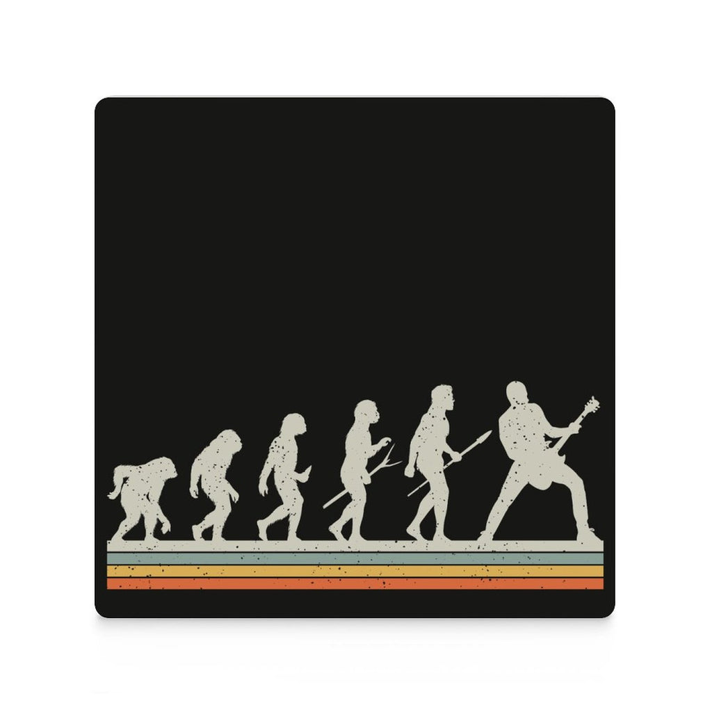 Guitarist Evolution - Ceramic Coasters (Square) Ceramic Coasters Music Printed Offshore