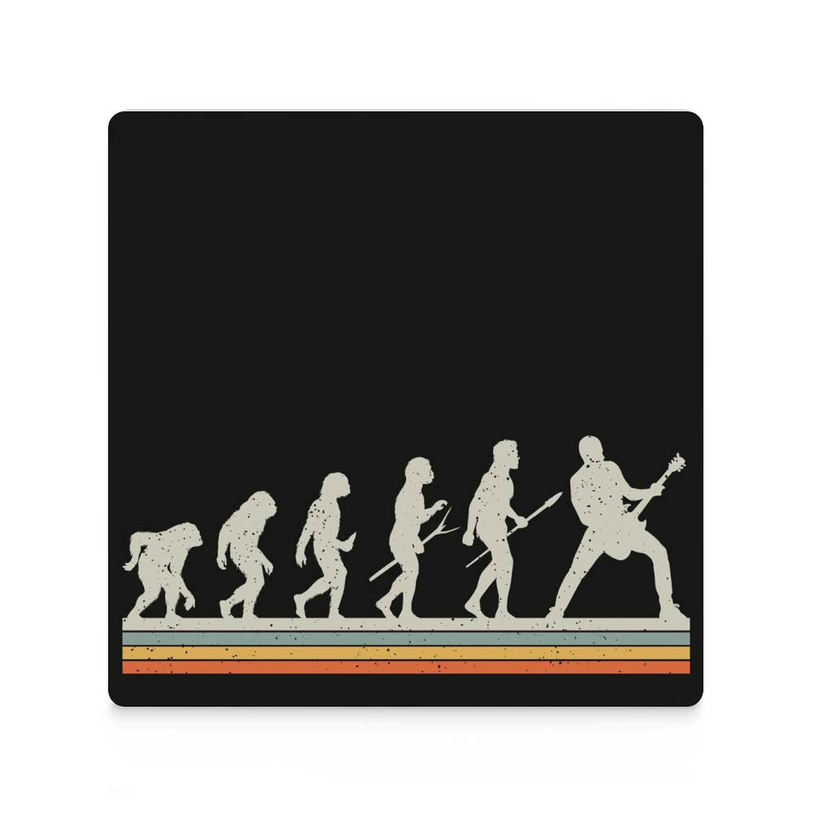Guitarist Evolution - Ceramic Coasters (Square) Ceramic Coasters Music Printed Offshore