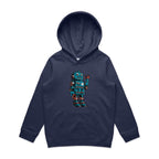 Robot - Kids Hoodie Midnight Blue Kids Hoodie Printed In Australia