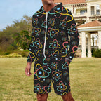 Atoms Men's Lightweight Sun Hoodie & Shorts Set Men's Lightweight Sun Hoodie & Shorts Printed Offshore Science
