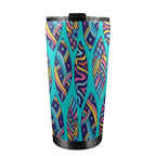 Surfboards - 20oz Mobile Tumbler with Lid (Black Lock) 20oz Travel Mug Printed Offshore Surf