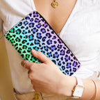 Rainbow Leopard Print - PU Leather Wallet